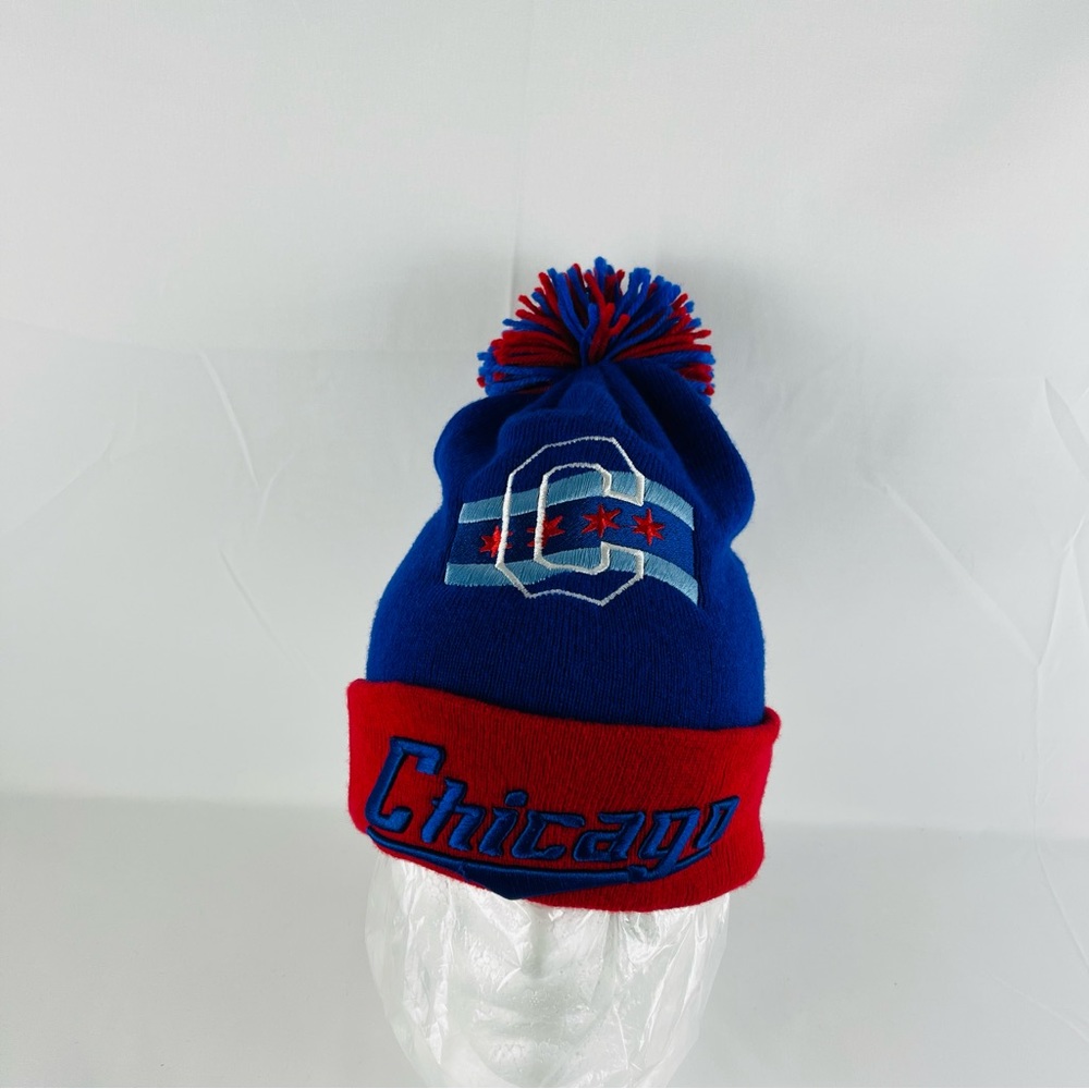 Chicago Flag Leader Of The Game Brand Winter Beanie Pom Knit Cap Hat